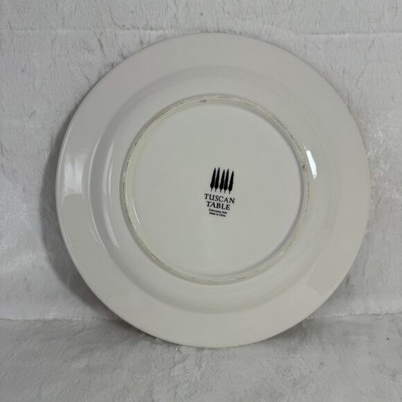 Tuscan Table Italian Dinner Plate 11" Ceramic Red Yellow Light Blue Black Italy - Picture 9 of 11